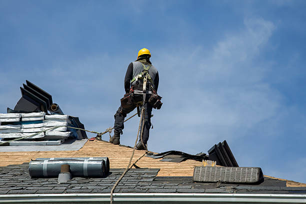 Professional Roof Replacement technician working in Black Diamond, FL
